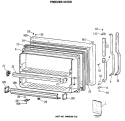 FREEZER DOOR Diagram and Parts List for TBX19JASMRWH  General Electric Refrigerator