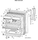 FRESH FOOD DOOR Diagram and Parts List for TBX19JASMRWH  General Electric Refrigerator
