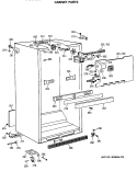 CABINET PARTS Diagram and Parts List for TBX19JASMRWH  General Electric Refrigerator