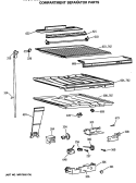 COMPARTMENT SEPARATOR PARTS Diagram and Parts List for TBX19JASMRWH  General Electric Refrigerator