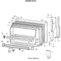 FREEZER DOOR Diagram and Parts List for TBX19MASMRWH  General Electric Refrigerator