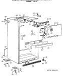 CABINET PARTS Diagram and Parts List for TBX19MASMRWH  General Electric Refrigerator