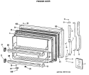 FREEZER DOOR Diagram and Parts List for TBX21DASMRAD  General Electric Refrigerator