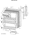 FRESH FOOD DOOR Diagram and Parts List for TBX21DASMRAD  General Electric Refrigerator