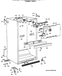 CABINET PARTS Diagram and Parts List for TBX22JASPRWH  General Electric Refrigerator