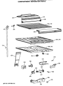 COMPARTMENT SEPARATION PARTS Diagram and Parts List for TBX22JASPRWH  General Electric Refrigerator
