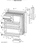 FRESH FOOD DOOR Diagram and Parts List for TBX21SASMRWH  General Electric Refrigerator