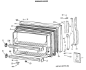 FREEZER DOOR Diagram and Parts List for TBE21DASRRWH  General Electric Refrigerator