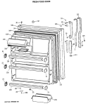 FRESH FOOD DOOR Diagram and Parts List for TBE21DASRRWH  General Electric Refrigerator