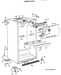 CABINET PARTS Diagram and Parts List for TBE21DASRRWH  General Electric Refrigerator