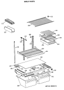 SHELF PARTS Diagram and Parts List for TBE21DASRRWH  General Electric Refrigerator