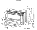 FREEZER DOOR Diagram and Parts List for TBE18JASMRAD  General Electric Refrigerator