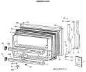 FREEZER DOOR Diagram and Parts List for TBE21JASRRWH  General Electric Refrigerator