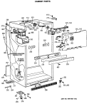 CABINET PARTS Diagram and Parts List for TBE21JASRRWH  General Electric Refrigerator