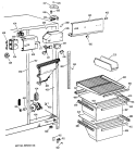 Section Diagram and Parts List for TFX20DASBAD  General Electric Refrigerator