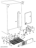Section Diagram and Parts List for TFX20DASBAD  General Electric Refrigerator