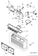 Section Diagram and Parts List for AZ21E15D5CV3  General Electric Air Conditioner