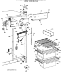 Section Diagram and Parts List for TFX20SASBWH  General Electric Refrigerator