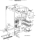 FREEZER SECTION Diagram and Parts List for TFX24ZASBAD  General Electric Refrigerator