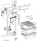 Section Diagram and Parts List for TFC20DASBWH  General Electric Refrigerator