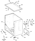 Section Diagram and Parts List for DDE7100SBLAA  General Electric Dryer