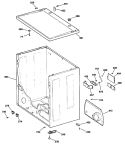 Section Diagram and Parts List for DDE7200SBLWH  General Electric Dryer