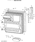 FRESH FOOD DOOR Diagram and Parts List for TBX18GATHRWH  General Electric Refrigerator