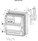 FRESH FOOD DOOR Diagram and Parts List for TBX18LASGRWH  General Electric Refrigerator