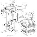 Part Location Diagram of WR38X2031 GE TRIM SHELF GLASS