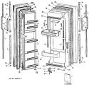 Part Location Diagram of WR71X2266 GE Door Bin