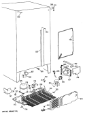 Section Diagram and Parts List for TFG20JASCWH  General Electric Refrigerator