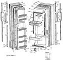 Section Diagram and Parts List for TFG22ZASCAD  General Electric Refrigerator