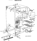 FREEZER SECTION Diagram and Parts List for TFG22ZASCAD  General Electric Refrigerator