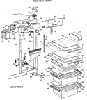 FRESH FOOD SECTION Diagram and Parts List for TFG22ZASCAD  General Electric Refrigerator