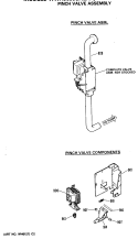 PINCH VALVE ASM. Diagram and Parts List for WWA9895SALAA  General Electric Washer