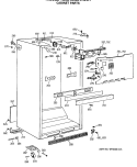 CABINET PARTS Diagram and Parts List for TBE21DASTRWH  General Electric Refrigerator