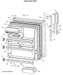 FRESH FOOD DOOR Diagram and Parts List for TBE21JASTRWH  General Electric Refrigerator