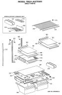 SHELF PARTS Diagram and Parts List for TBE21JASTRWH  General Electric Refrigerator