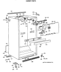 CABINET PARTS Diagram and Parts List for TBE18JATMRWH  General Electric Refrigerator