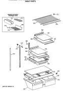 SHELF PARTS Diagram and Parts List for TBE18JATMRWH  General Electric Refrigerator