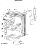 FRESH FOOD DOOR Diagram and Parts List for TBE21JATMRWH  General Electric Refrigerator