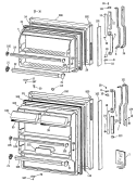 Section Diagram and Parts List for TBH14DASKRAD  General Electric Refrigerator