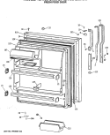 FRESH FOOD DOOR Diagram and Parts List for TBH18JASMRWH  General Electric Refrigerator