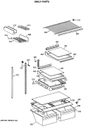 Part Location Diagram of WR32X1295 GE COVER Assembly Vegetable PAN