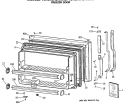 FREEZER DOOR Diagram and Parts List for TBH21JASRRAD  General Electric Refrigerator