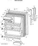 Section Diagram and Parts List for TBH21JASRRAD  General Electric Refrigerator
