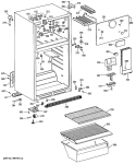 Section Diagram and Parts List for TBX16SASJRWH  General Electric Refrigerator