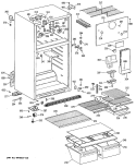 Section Diagram and Parts List for TBX16DASJRAD  General Electric Refrigerator