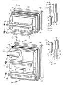 Section Diagram and Parts List for TBX16JATBRWH  General Electric Refrigerator
