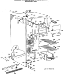 FREEZER SECTION Diagram and Parts List for TFX20JASMAD  General Electric Refrigerator
